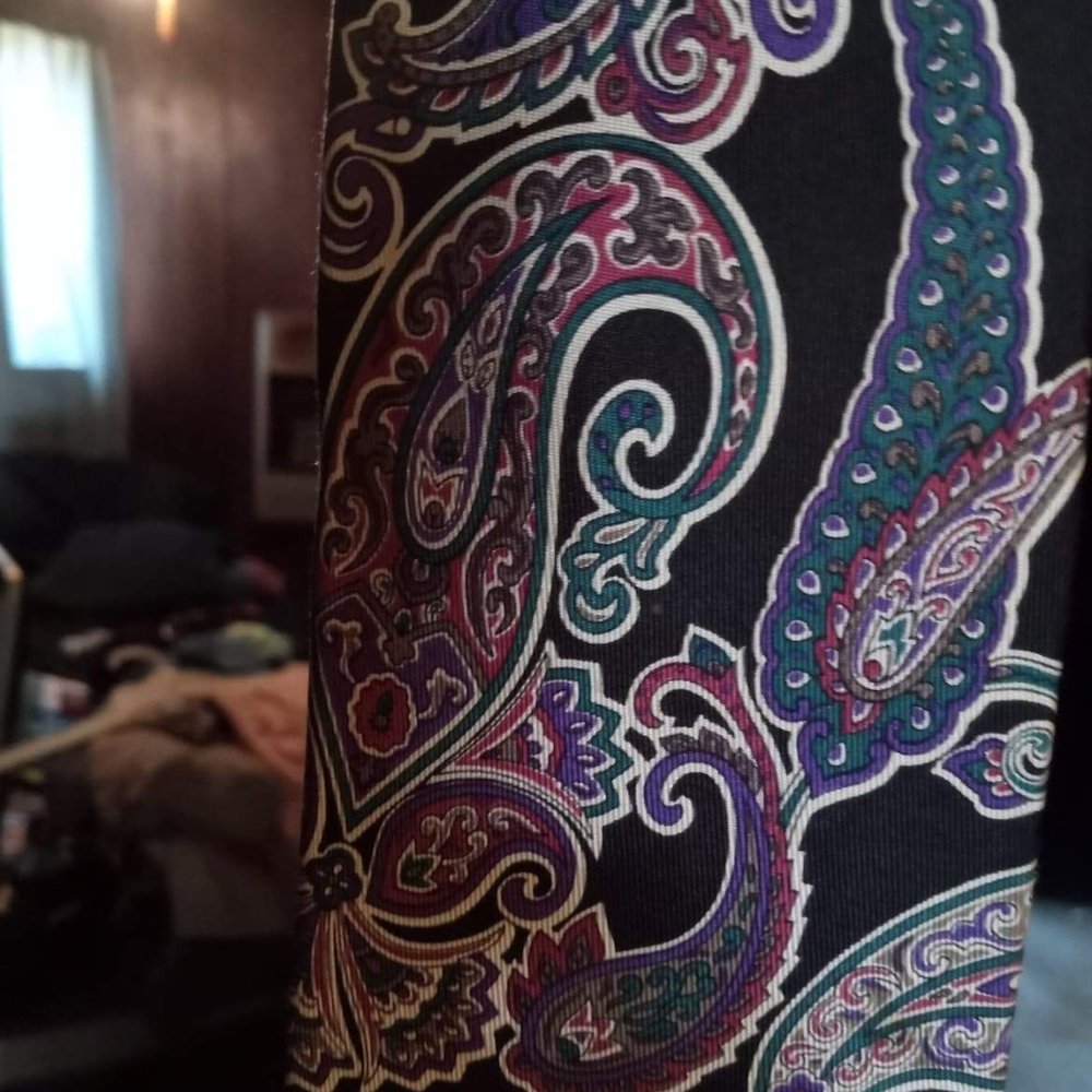 LANDS END PAISLEY PRINTED MENS TIE!!!